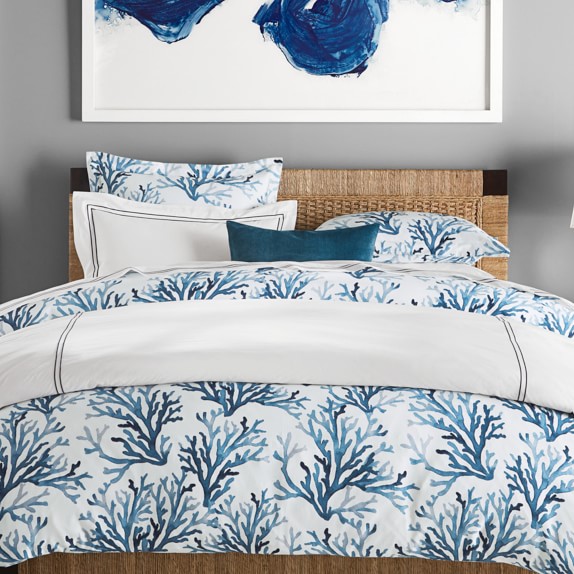 Printed Coral Duvet Cover Shams Williams Sonoma
