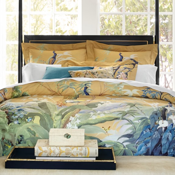 Painted Peacock Duvet Cover Shams Williams Sonoma