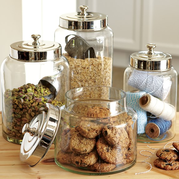 Glass Canisters Kitchen Counter Organizers Williams Sonoma