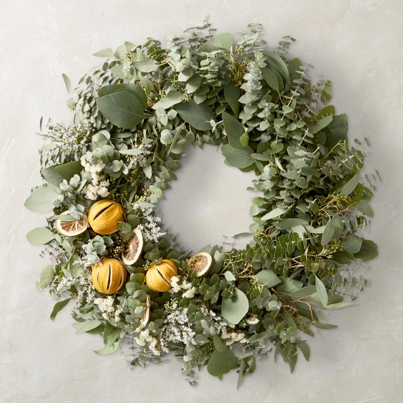 Eucalyptus Orange and Lime Wreath, 24