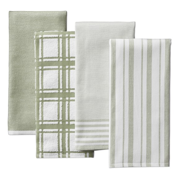 Williams Sonoma Multi-Pack Absorbent Towels, Set of 4, Sage Green