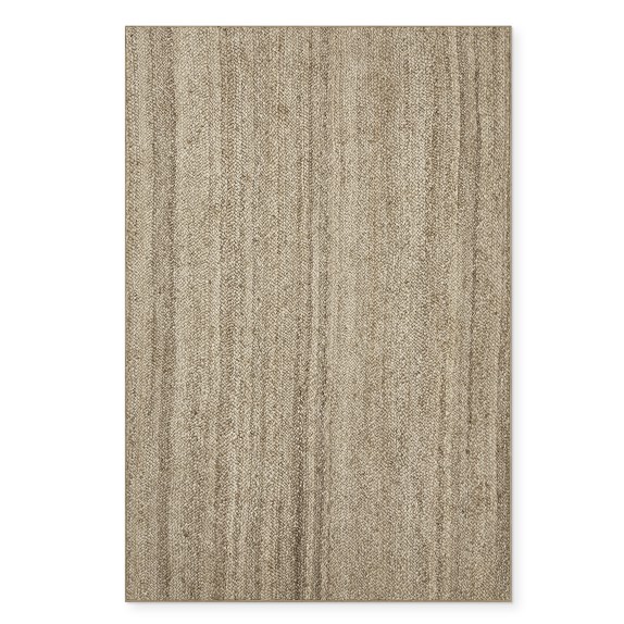 Hand Braided Jute Rug, 2' X 2', Birch, Serged Edge