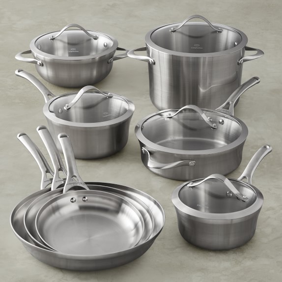 Calphalon Contemporary Stainless-Steel 13-Piece Cookware Set