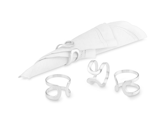 Modern Geo Napkin Rings, Set of 4