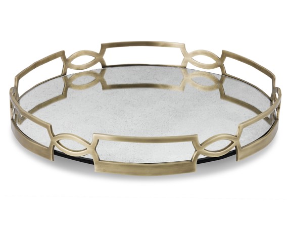 Antique Mirrored Tray, Large