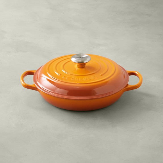 Le Creuset Signature Cast-Iron Shallow Round Oven, 2 1/4-Qt., Persimmon