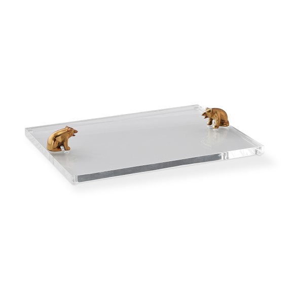 Metal and Acrylic Polar Bear Tray