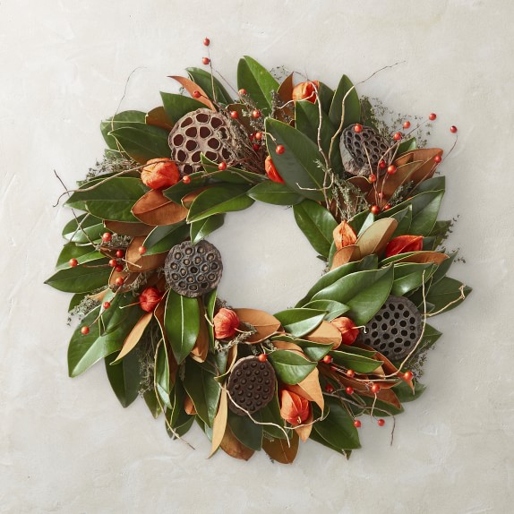 Magnolia Lantern Wreath, 18