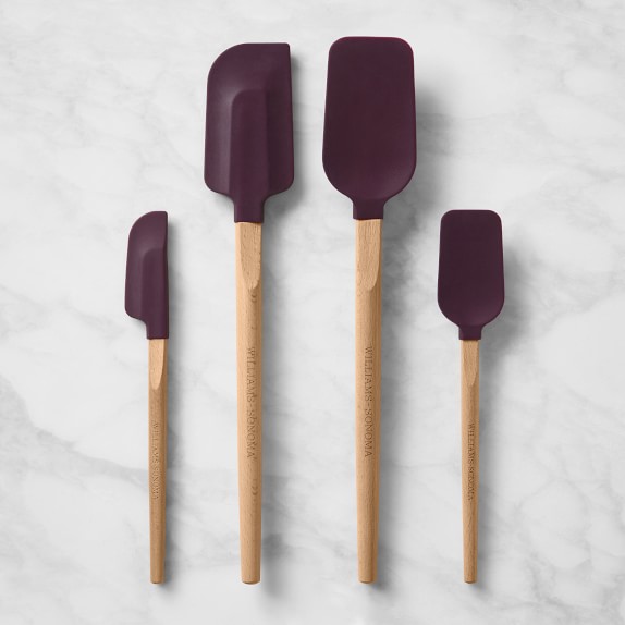 Williams Sonoma Silicone Mini Spatula & Spoonula with Classic Wood Handle, Fig
