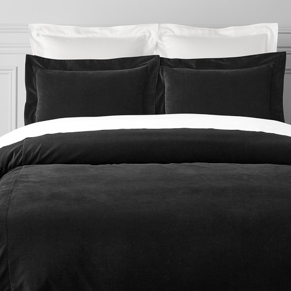 Classic Velvet Duvet Cover, King/Cal King, Black Williams Sonoma