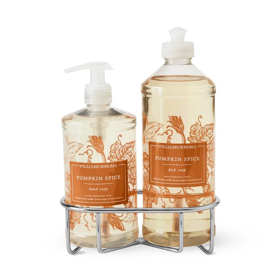 Williams Sonoma Pumpkin Spice Hand Soap & Dish Soap Classic 3Piece