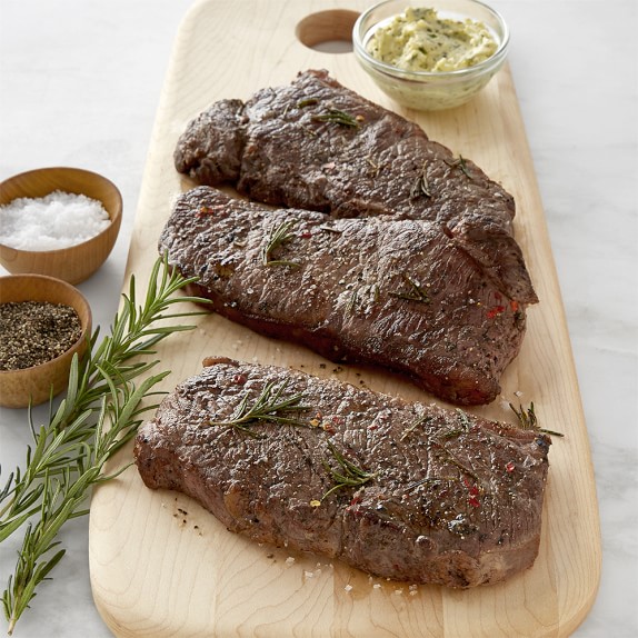 Greensbury Organic Grass-fed New York Strip Steaks, Set of 4