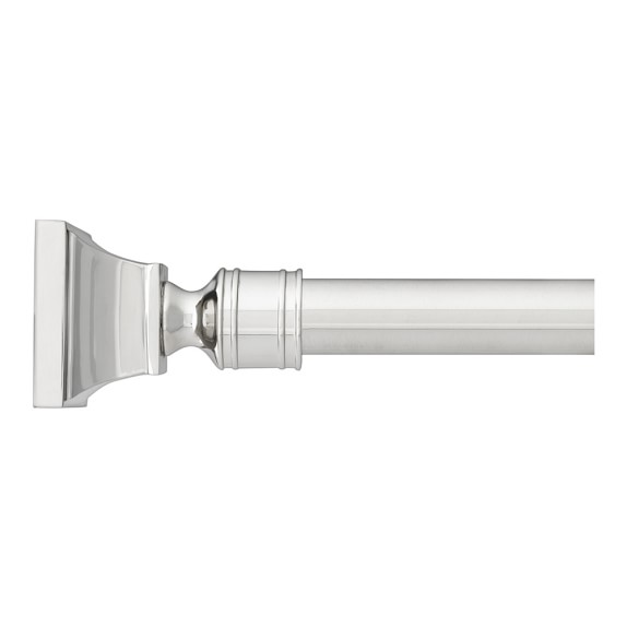 Rev WSH Drape Hardware Finials, Set of 2, Square, Polished Nickel