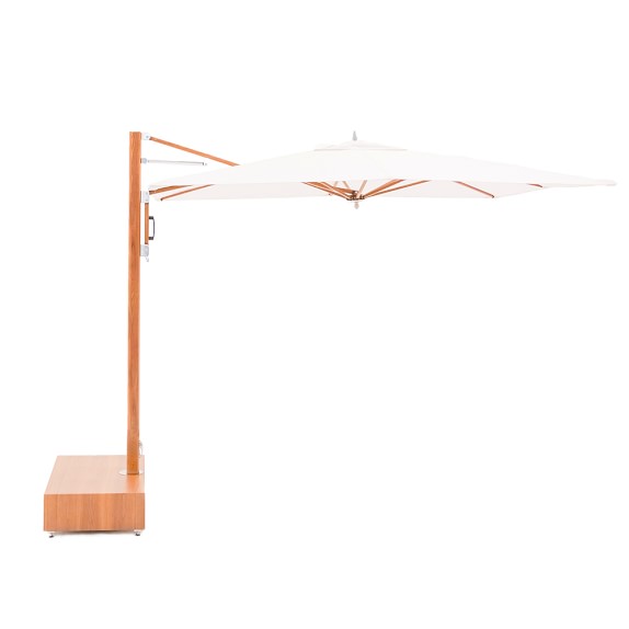 Performance Umbrella, Square Cantilever, 10', Natural, Teak