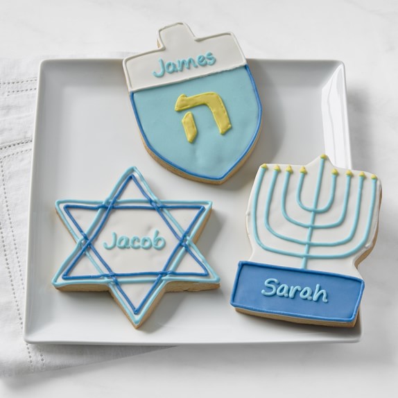 Giant Hanukkah Cookies, Set of 3, Personalized