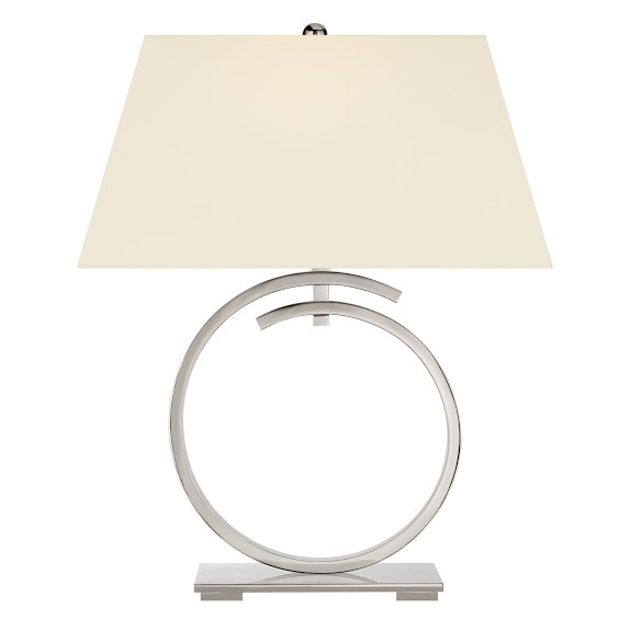 Launcenton Polished Nickel Large Ring Table Lamp