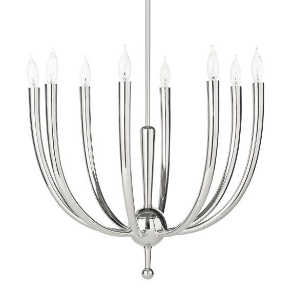 Horn Pendant, Large, Polished Nickel