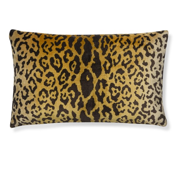 Scalamandre Leopard Lumbar Pillow Cover, Gold Williams Sonoma