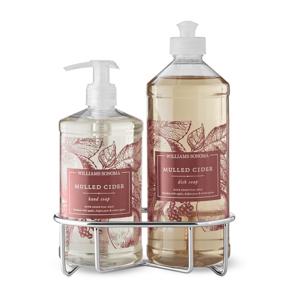 Williams Sonoma Mulled Cider Hand & Dish Soap, Classic 3-Piece Set, Silver