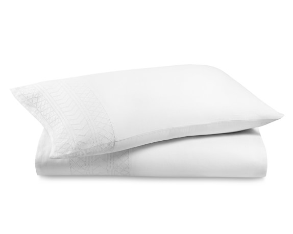 Eyelet Sham, King, White
