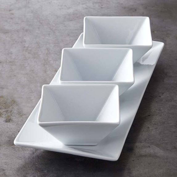 Williams Sonoma Open Kitchen Square Dip Bowl with Tray