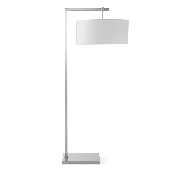 York Floor Lamp, Polished Nickel
