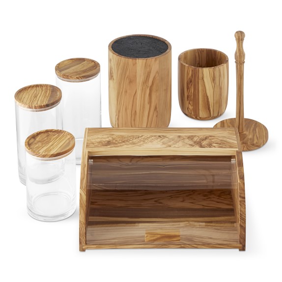 Olivewood Deluxe Countertop Set Kitchen Counter Organizers