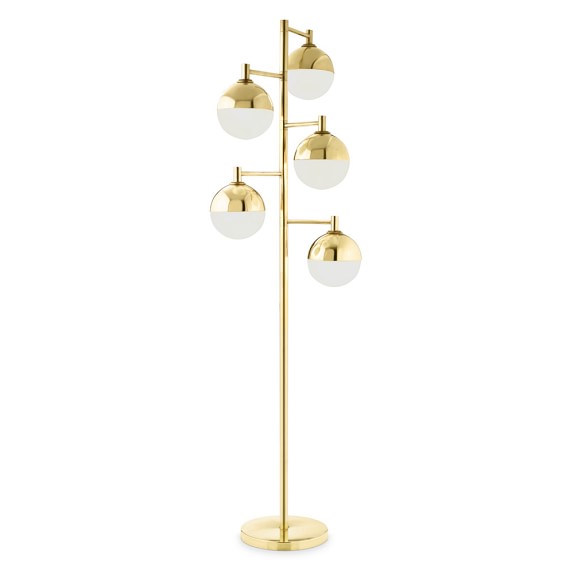 Cardiff Floor Lamp, Antique Brass