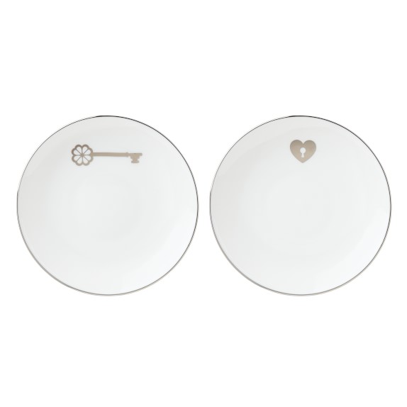 Kate Spade Cake Tasting Plates, Key and Lock