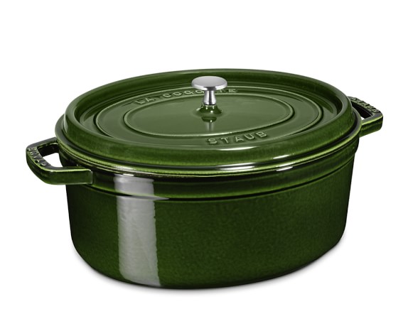 Staub Cast-Iron Oval Cocotte, 7-Qt., Basil