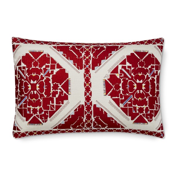 Antique Jaipur Embroidered Lumbar Pillow Cover, 14