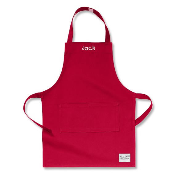 Williams Sonoma Personalized Kid Apron, Claret Red