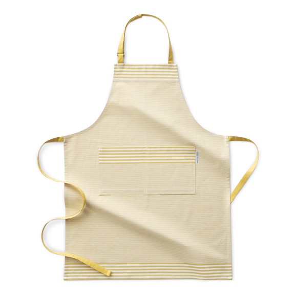Williams Sonoma Bay Stripe Apron, Jojoba Yellow