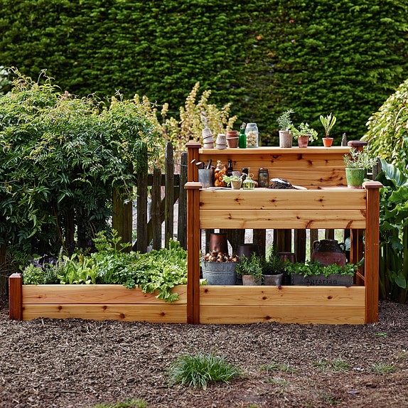 Gronomics Potting Bench With Planter Williams Sonoma