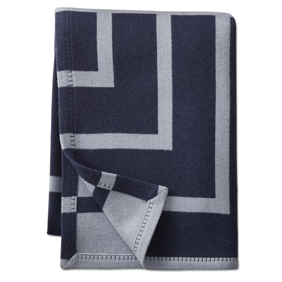 Moderne Reversible Lambswool Throw, 50