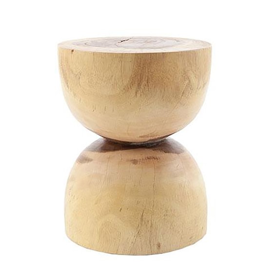 Hour Glass Stool, Wood