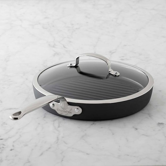 GreenPan™ Black Ceramic Nonstick Grill Pan with Lid