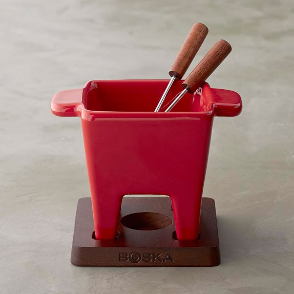 Boska Mini Fondue Pot, Red