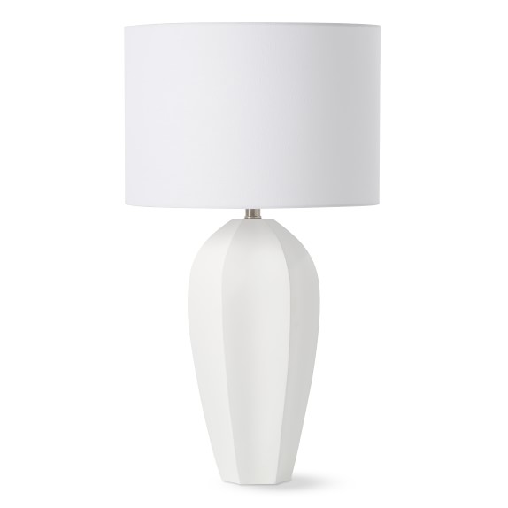Newton White Gesso Table Lamp