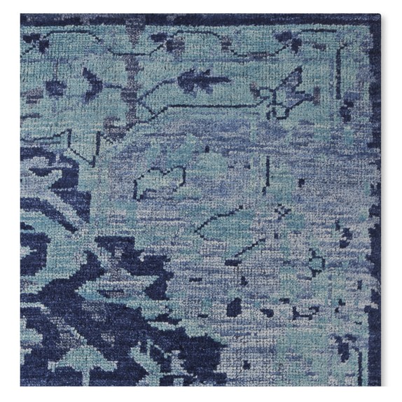 Mystic Medallion Hand Knotted Rug Swatch, 18X18