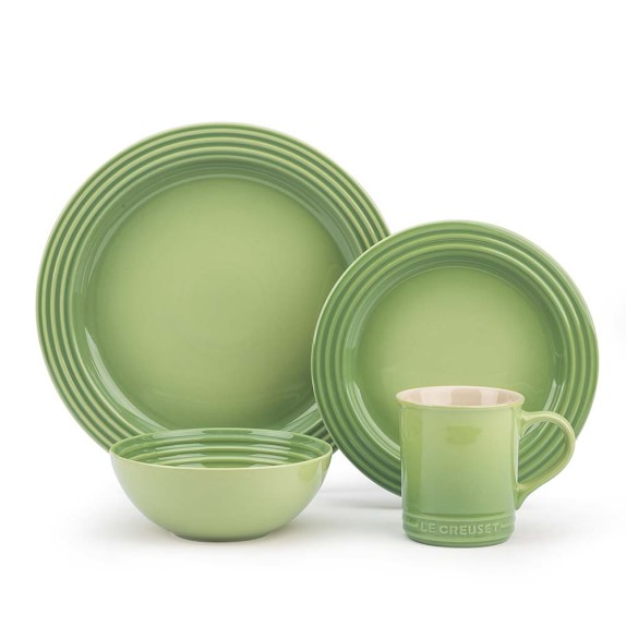 Le Creuset 16-Piece Dinnerware Set with Cereal Bowl, Palm