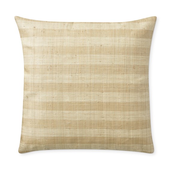 AERIN Woven Stripe Raffia Pillow Cover, 20