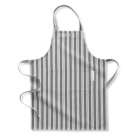 Williams Sonoma Personalized Stripe Apron, Black