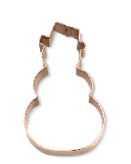 Holiday Snowman Solid Copper Cookie Cutters
