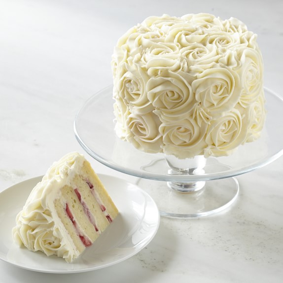 We Take the Cake White Rose Strawberry Cake