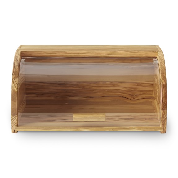 Olivewood Bread Box Kitchen Counter Organizers Williams Sonoma