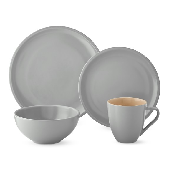Le Creuset Coupe 16-Piece Set with Cereal Bowl, Matte French Grey