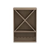 Navarro Modular Open X Hutch Wine Storage, Solid Oak