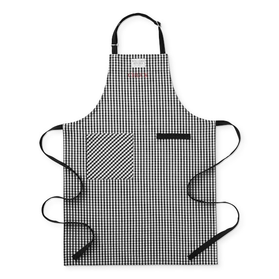 Gingham Check Apron, Black and White