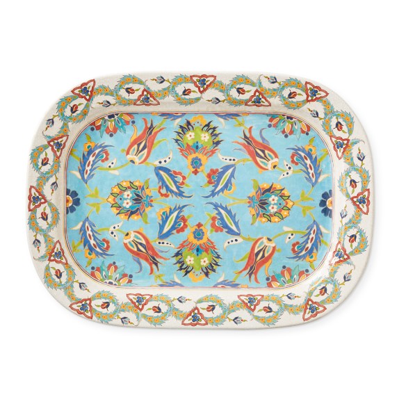 Iznik Outdoor Melamine Large Rectangular Platter